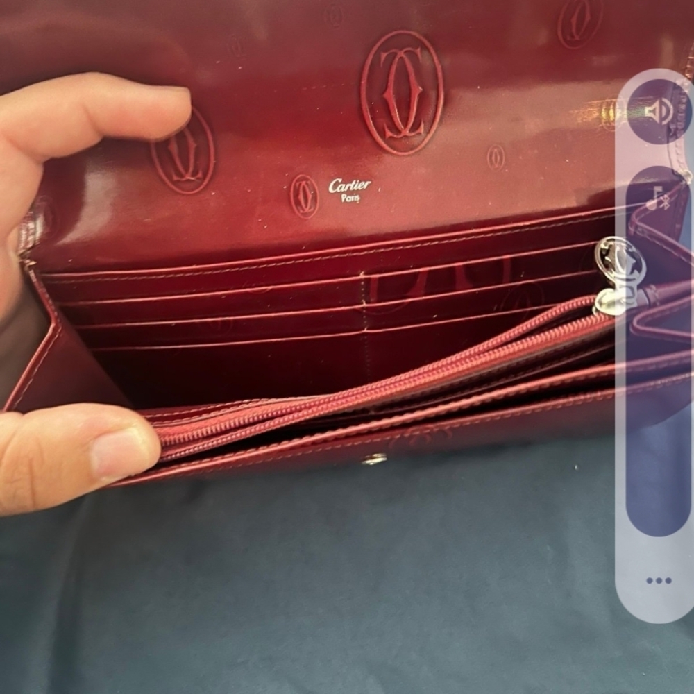*Authentic*Cartier Bright Red Elegant Wallet .Has A Little Flaw. Cute👌 - Picture 10 of 16